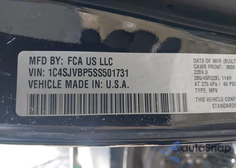 2025 Jeep Wagoneer Series Ii 4X4 from USA, damaged, VIN 1C4SJVBP5SS501731